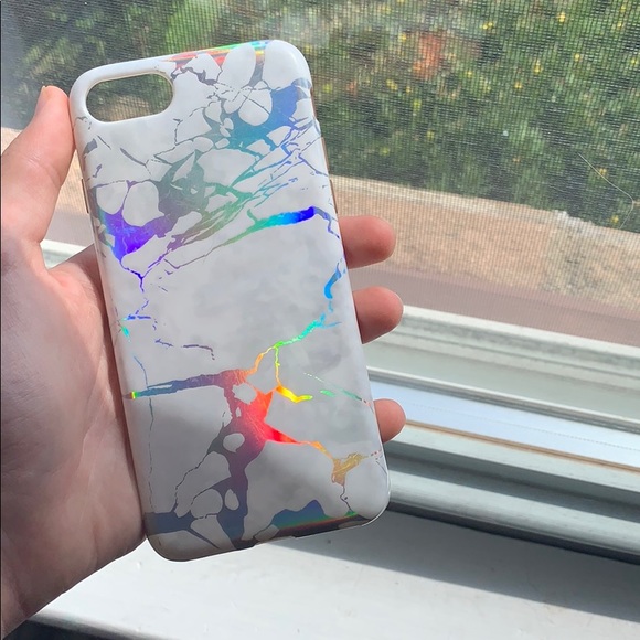 iPhone 8 Marble/ Iridescent phone case - Picture 1 of 4
